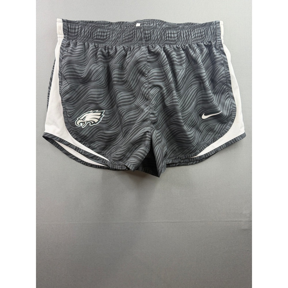 Nike Philadelphia Eagles‎ Running Shorts Mens Gray Wavy Stripe NFL Large